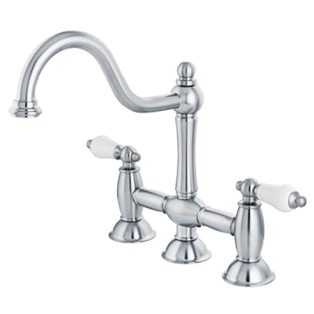 KS3781PL Restoration Bridge Kitchen Faucet, Polished Chrome